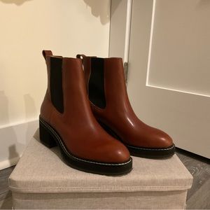 New Madewell leather lug sole boots